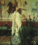 Sir Lawrence Alma-Tadema,OM.RA,RWS A Greek Woman Sir Lawrence Alma-Tadema china oil painting artist